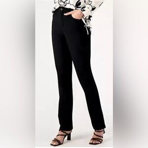 GLORIA VANDERBILT Amanda denim 5 pocket stretchy jeans black size 10 short